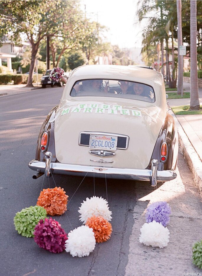 Decoração de Carro de Noivos