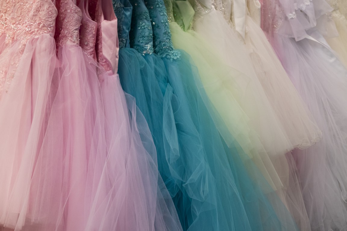 Collection of party dresses