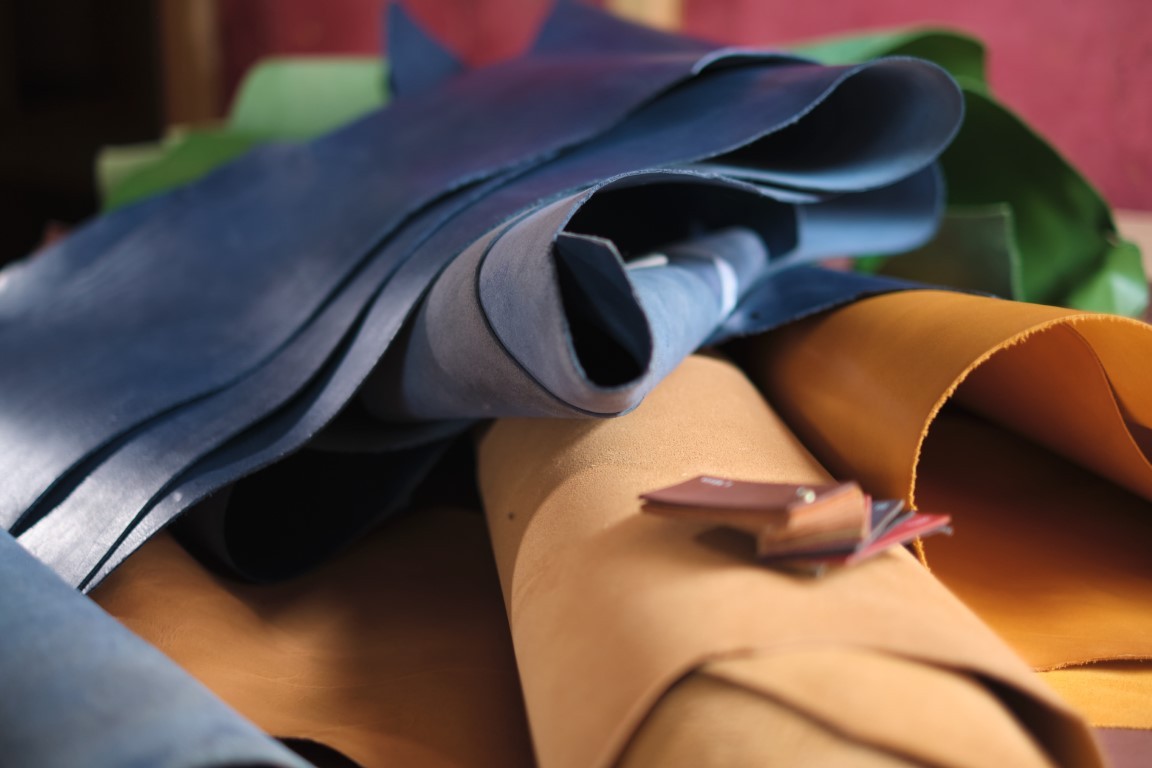 display of eco-friendly,leather swatches that combine style and sustainability. trend of sustainable and ethical leather alternatives. Sustainable Luxury