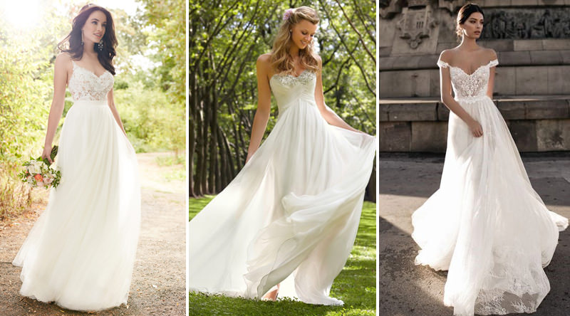vestidos de noiva tecidos fluidos