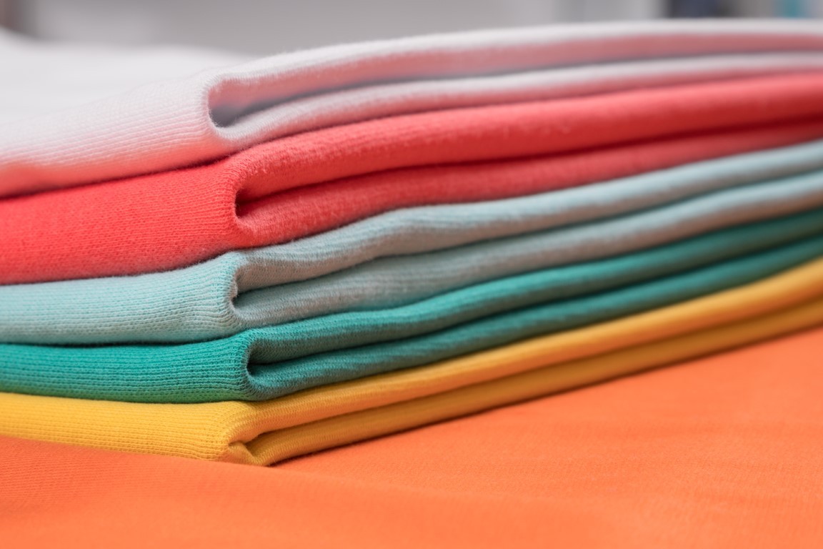Knitted fabrics in assortment