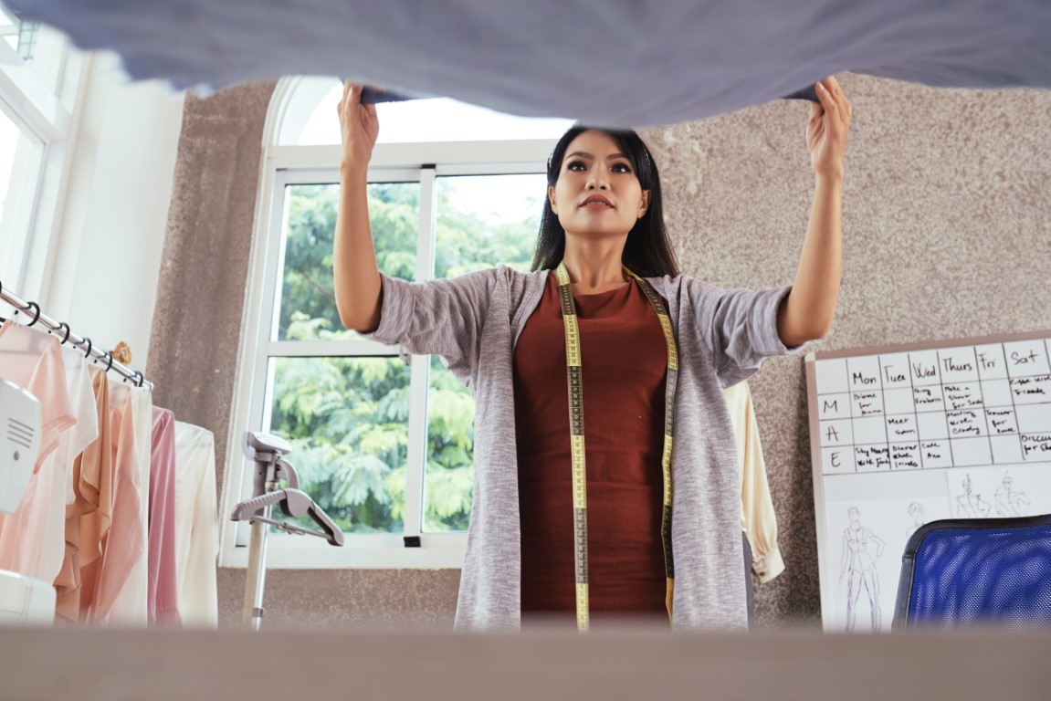 Working with natural fabric