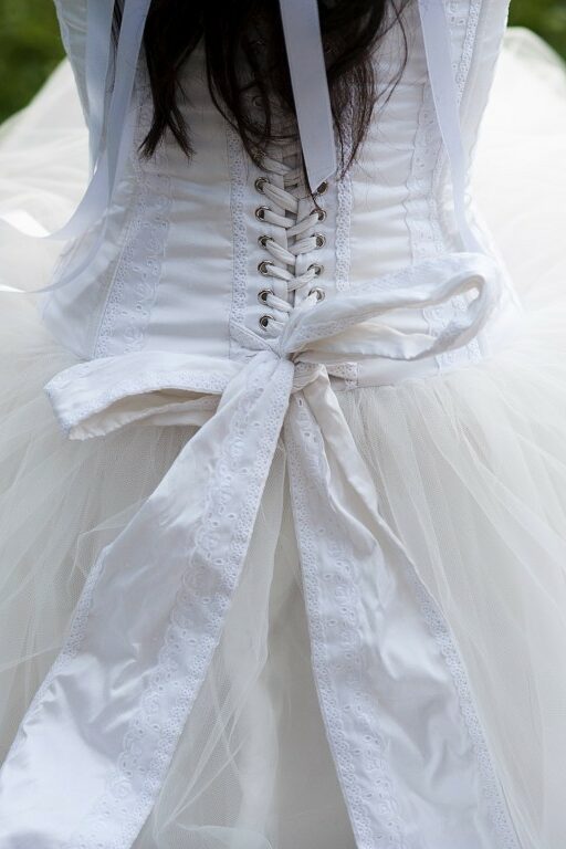 Detail of bridal dress